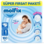 Molfix Nappies Size 1 Newborn Super Advantage Pack 180 Pieces