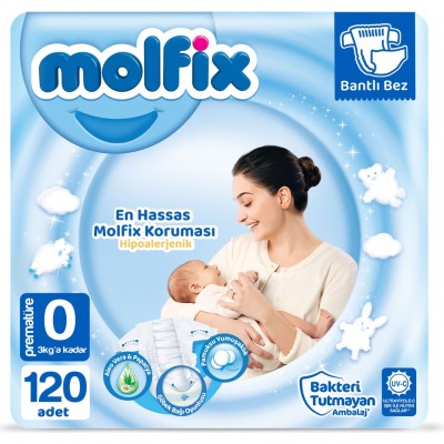 Molfix Premature Size 0 Nappies 120 Pieces