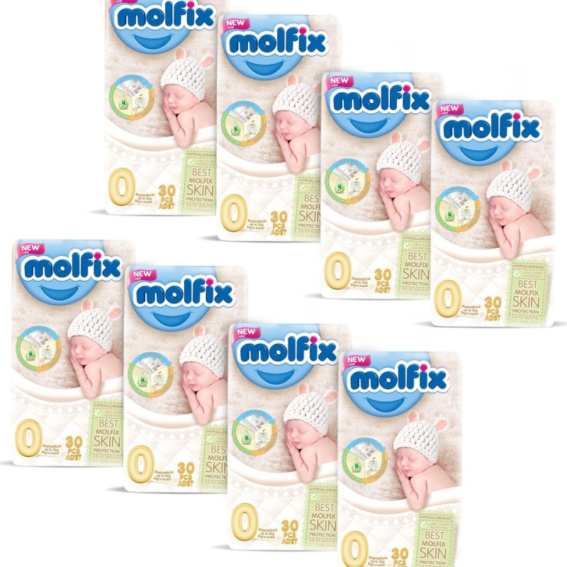 Molfix Premature Size 0 Nappies 240 Pieces