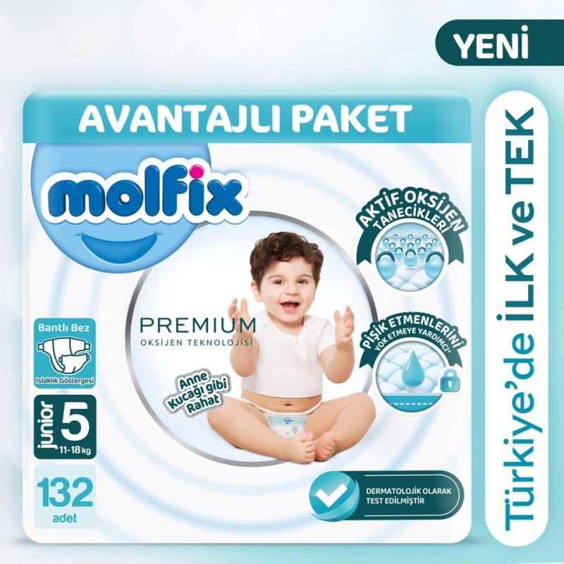 Molfix Premium Size 5 Advantage Pack 5 132 Pieces