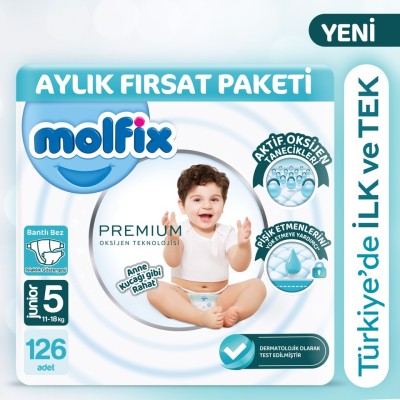 Molfix Premium Size 5 Monthly Offer Pack 126 Pieces
