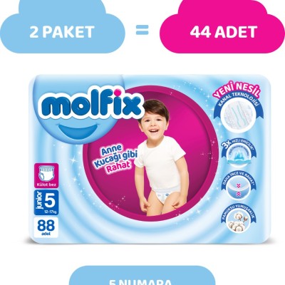 Molfix Pants Size 5 Junior Monthly Advantage Pack 88 Pieces