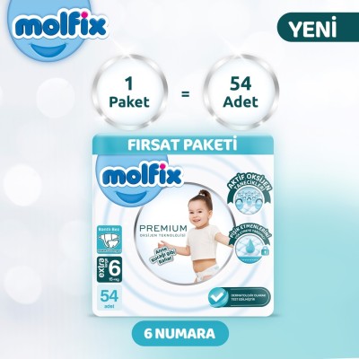 Molfix Premium Size 6 Ultra Offer Pack 54 Pieces
