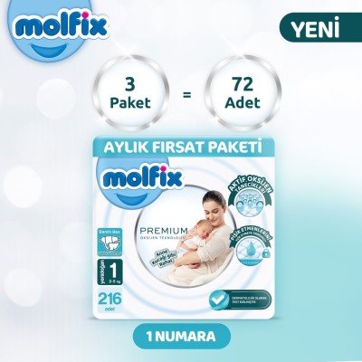Molfix Premium Monthly Advantage Pack Size 1 216 Pieces