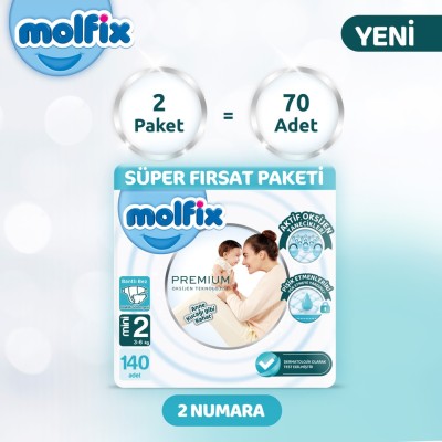 Molfix Premium Super Offer Pack Size 2 140 Pieces