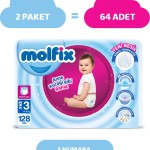 Molfix Pants Size 3 Midi Monthly Advantage Pack 128 Pieces