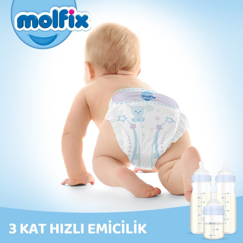 Molfix Pants Size 6 E.Large Monthly Advantage Pack 74 Pieces
