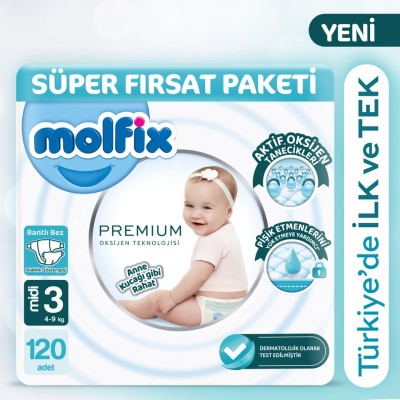 Molfix Premium Super Offer Pack Size 3 120 Pieces