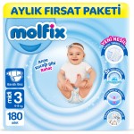 Molfix Nappies Size 3 Midi Monthly Offer Pack 180 Pieces