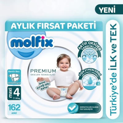 Molfix Premium Monthly Offer Pack Size 4 162 Pieces